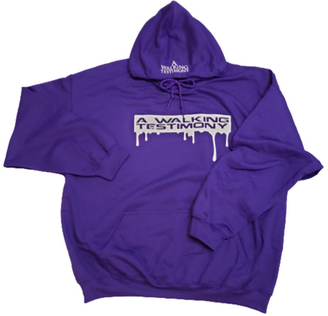 3D Puff Custom Purple Hoodie
